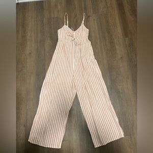 Striped Linen Jumpsuit